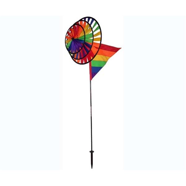 In The Breeze In The Breeze ITB2834 Rainbow Triple Spinner with Sail ITB2834